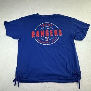 Texas Rangers MLB‎  T-shirt Blue XL Cinched Bottom Hem